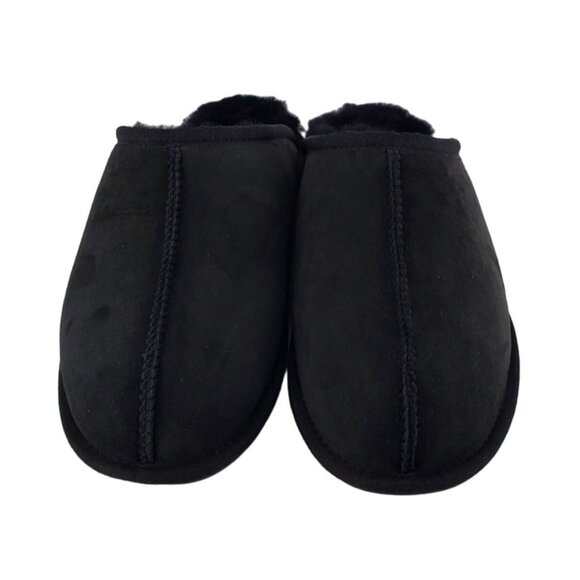 Kirkland 8 Slippers Sheepskin Men Shearling Suede Real Fur Slides House Shoes - Picture 11 of 15